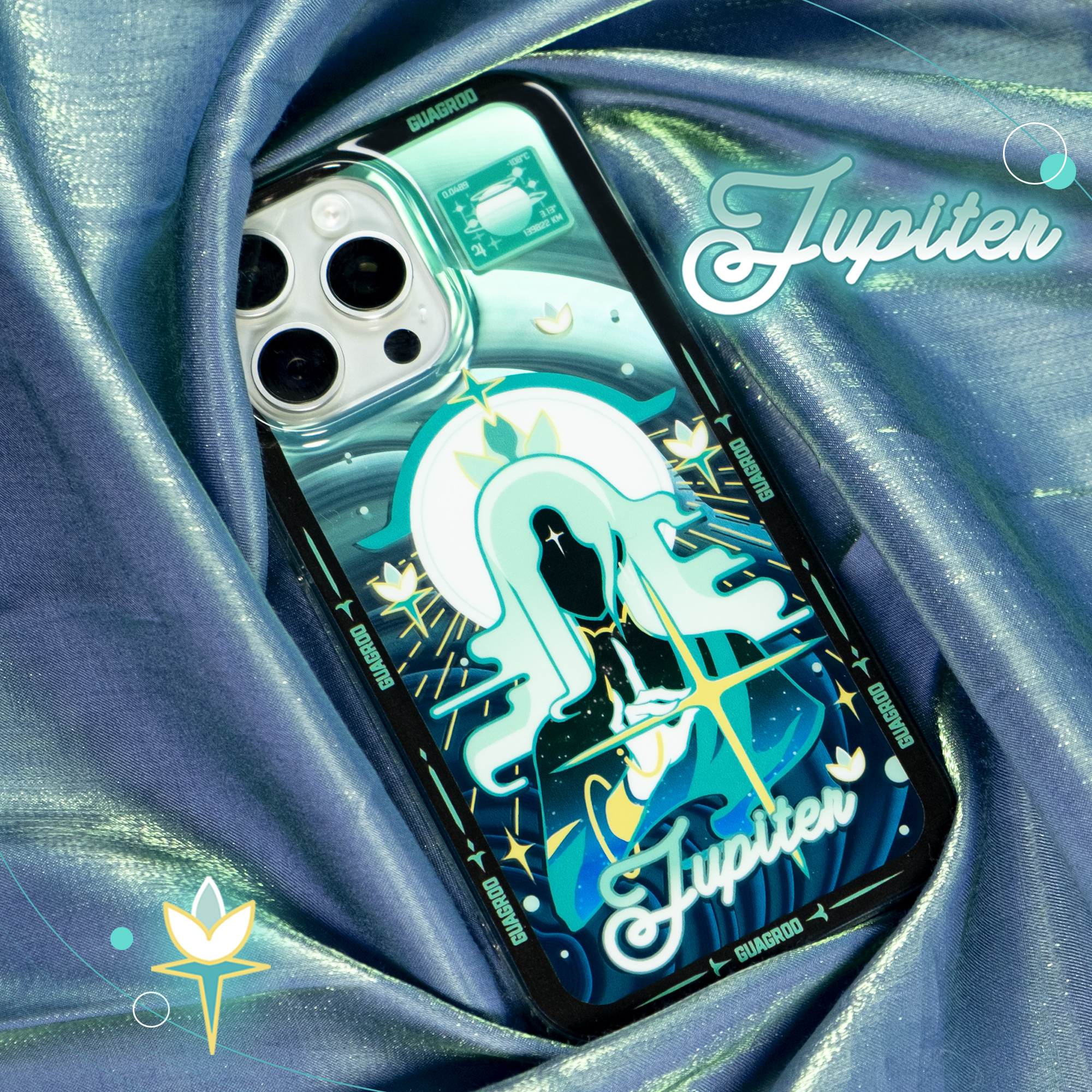 Guagroo木·星耀原创手机壳iphone15小众新款苹果14ProMax高级适用13水波纹保护壳套神秘艺术暗黑