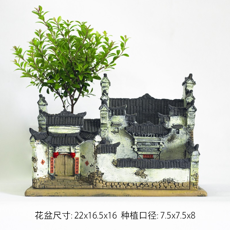 中式禅意摆件复古建筑模型酒柜茶台茶桌茶室家居装饰中国风装饰品