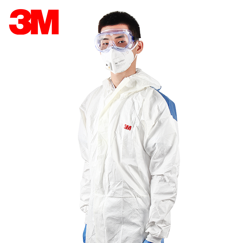 3M 防护服连体全身无尘服隔离衣飞机用防静电一次性防尘衣工作服