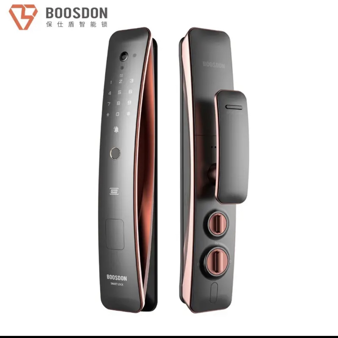 BOOSDON 保仕盾智能锁Q1pro+ 全自动指纹锁带监控摄像可视带猫眼