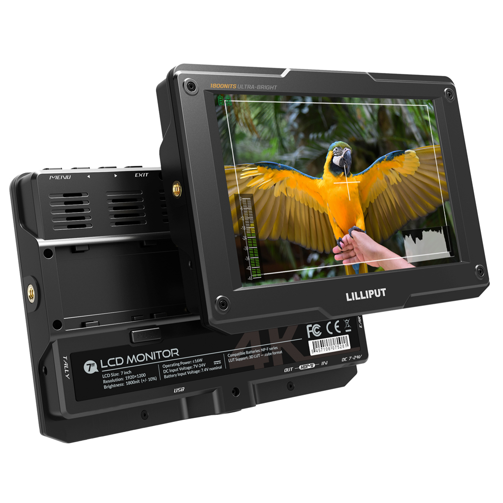 利利普H7/H7S 7寸4K HDMI 3G-SDI高亮屏摄像监视器单反相机显示器