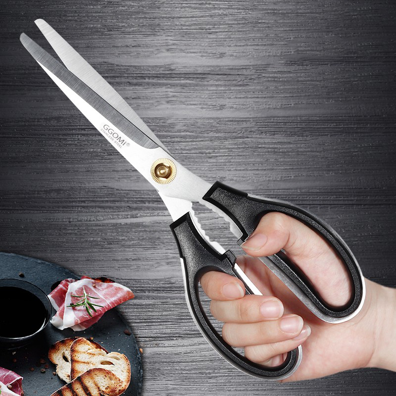 不锈钢厨房剪刀加厚餐厅专用韩式料理鸡排牛排烧烤肉剪家用多功能