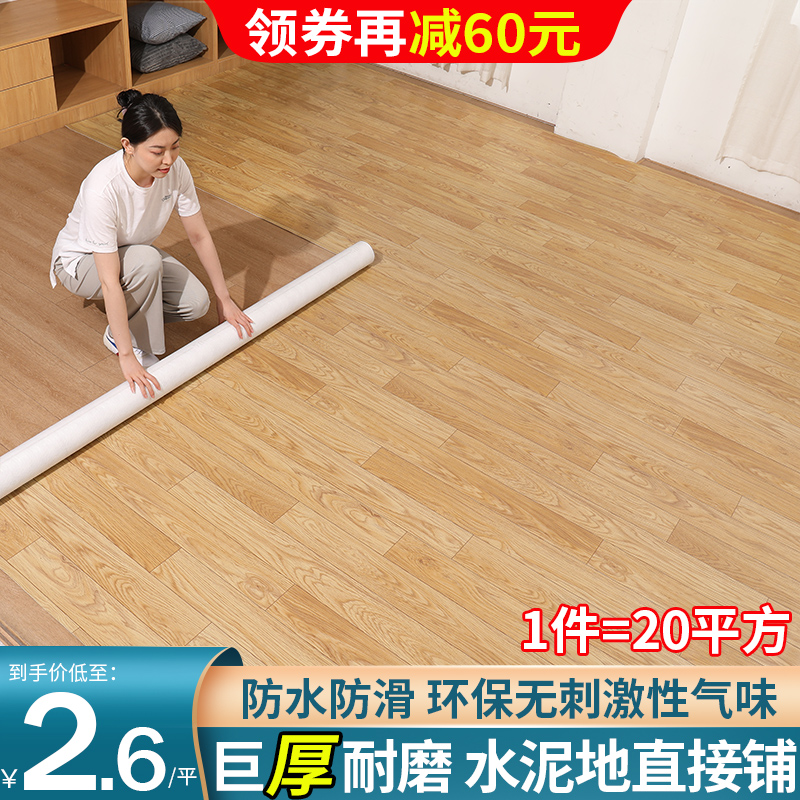 地毯卧室客厅大面积全铺家用塑料防水防潮pvc革加厚免洗地垫ins.