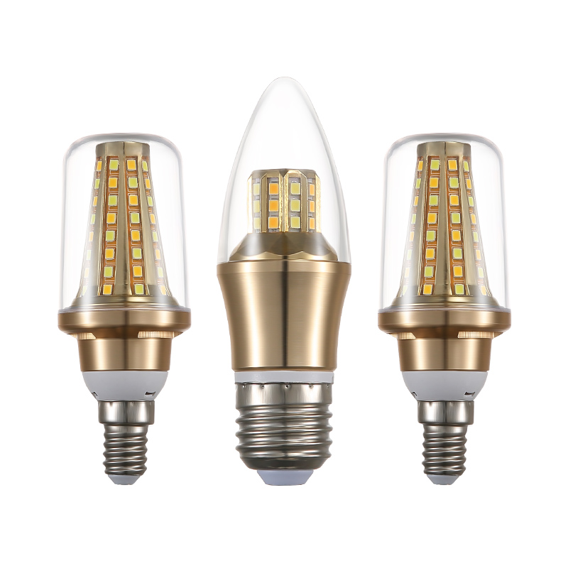 速发高端led光源E14/E27暖白 5W7W9W节能灯led灯泡大小螺口尖泡柱