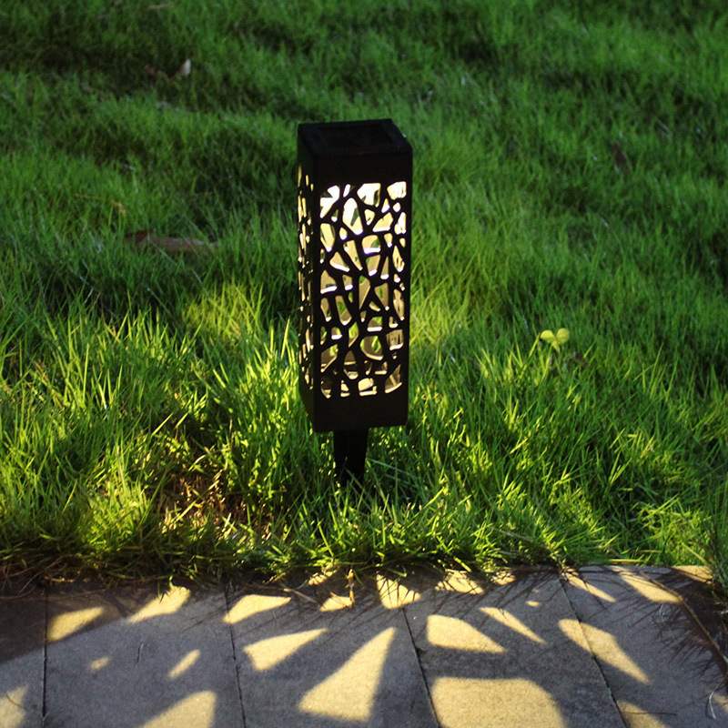 新疆包邮amazon跨境太阳能草坪灯户外防水镂空LED花园庭院灯地插