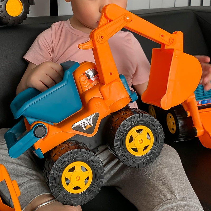 儿童超大号翻斗车工程车男孩玩具车沙滩汽车玩具特大号挖掘机新款
