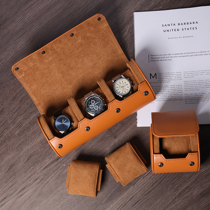 手表盒高档腕表收纳盒机械表展示盒男女通用皮革表盒防摔便携旅行