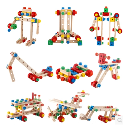 多功能百变益智螺母组合积木拆装拼装玩具儿童3-5-6-7岁以上男孩