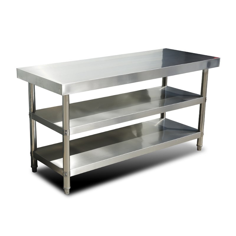 304打荷切菜桌子长方形简易台面 工作台厨房不锈钢操作台商用家用