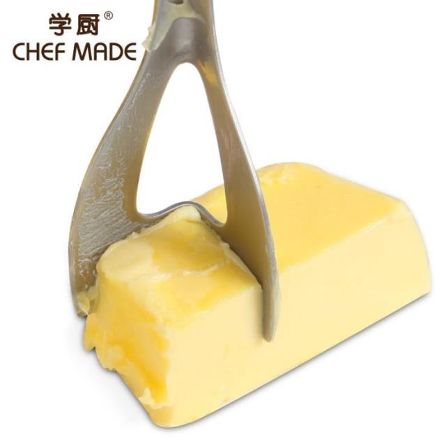 chefmade学厨 不锈钢黄油刀 切刀芝士奶酪四角 切块刀刮刀WK9290