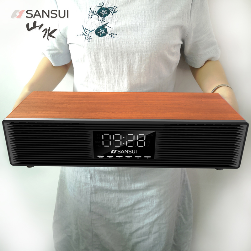 Sansui/山水P300无线蓝牙音箱大音量3wd环绕手机电脑桌面木质复古