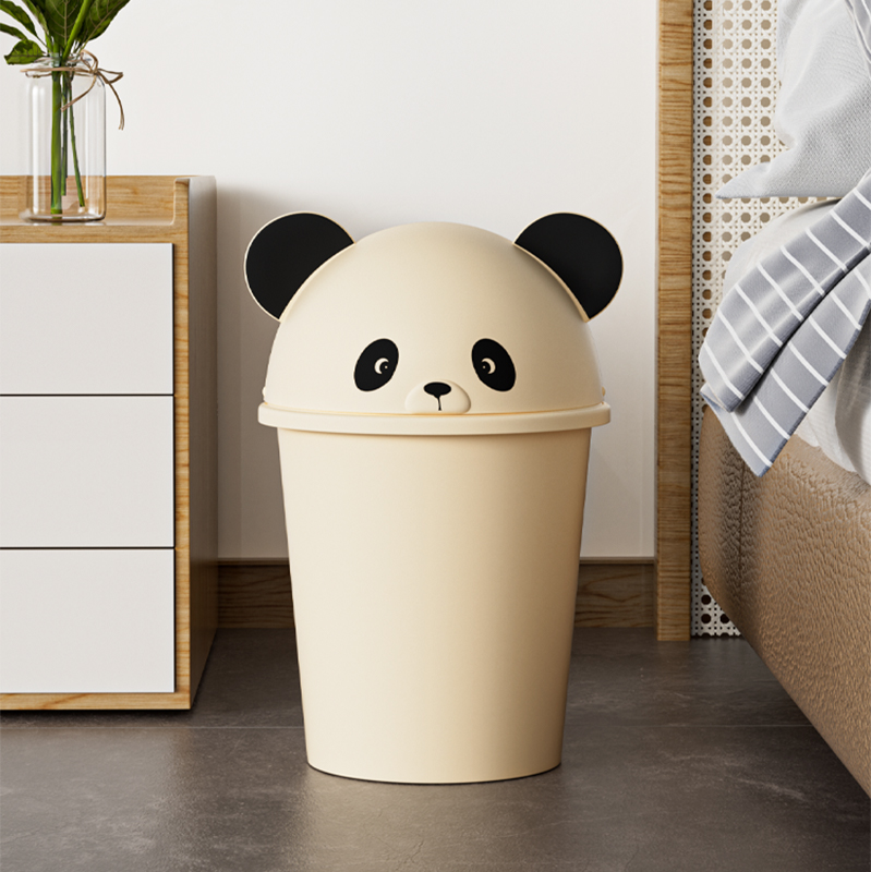 垃圾桶家用厕所卫生间客厅卧室超萌带盖可爱少女创意可爱拉圾筒