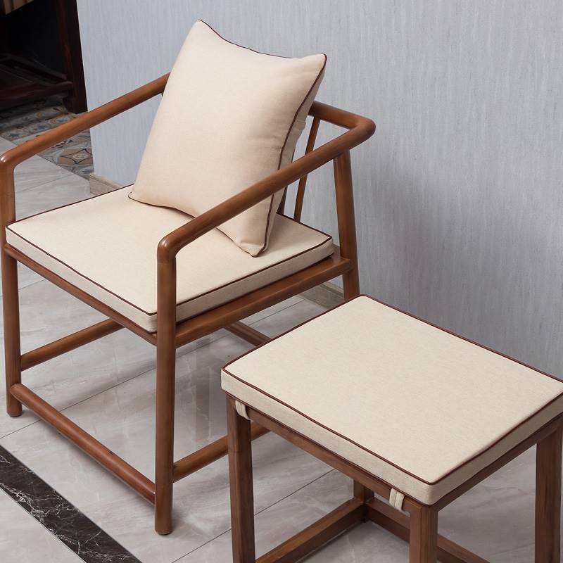 中式红木方凳坐垫茶桌板凳坐垫餐椅圈椅茶椅凳子垫子海绵加厚防滑