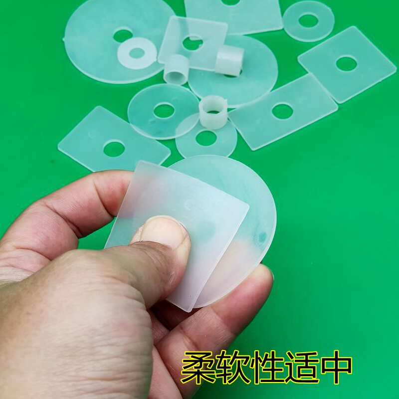 网红圆形方形塑胶垫片平垫圈套管玻璃配件绝缘白色垫片拉手塑料垫