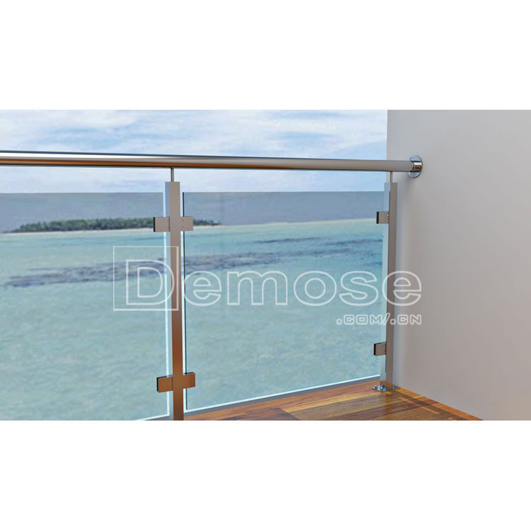 不锈钢防护栏杆 阳台 别墅钢化玻璃栏扶手 304私人简易护栏
