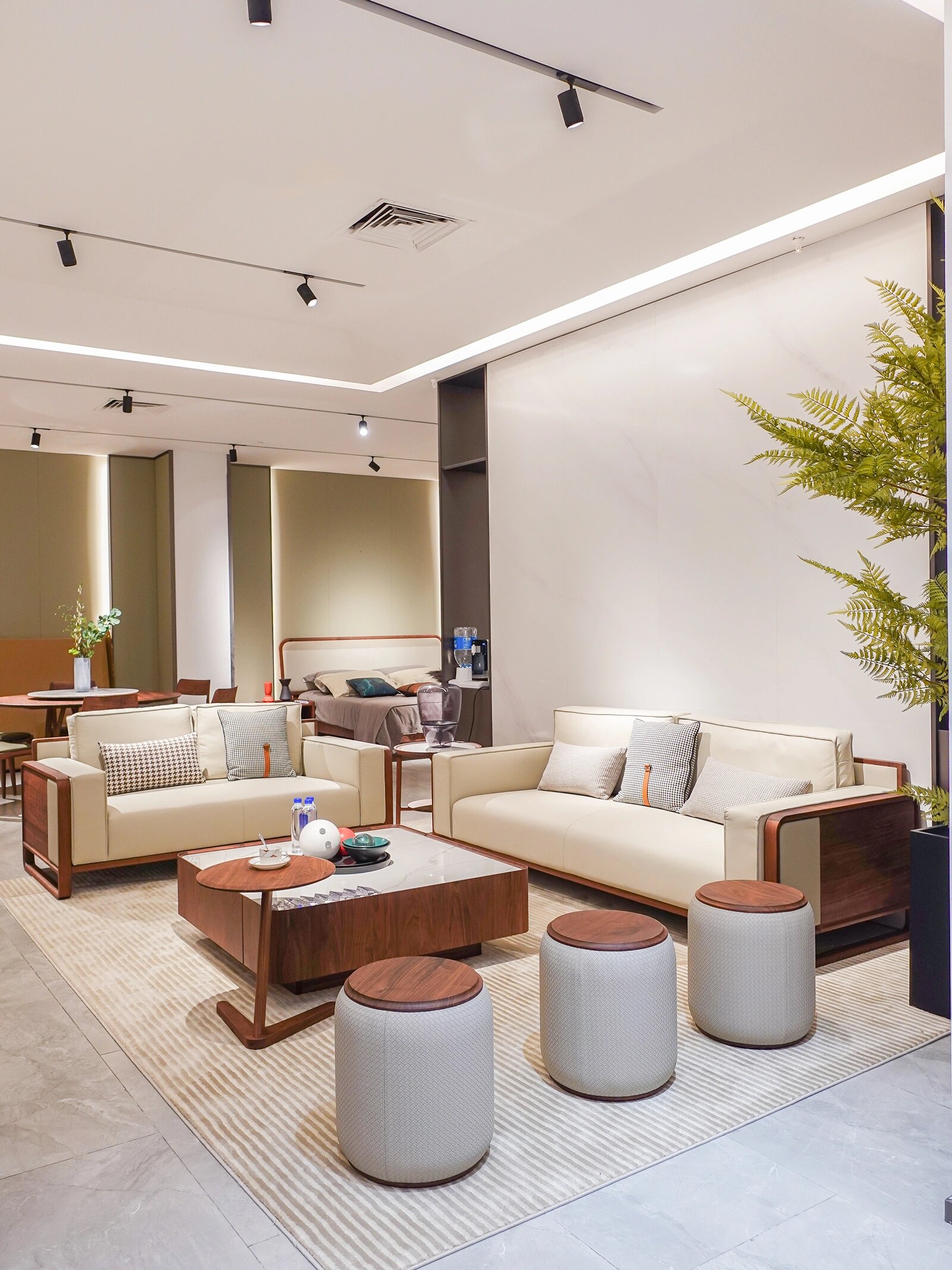 新中式黑胡桃木客厅全实木沙发大户型简约现代休闲