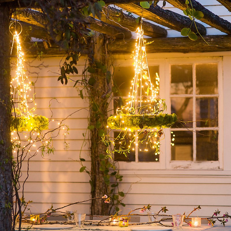 太阳能庭院灯户外防水led铜线灯带家用阳台花园星星装饰彩灯串灯