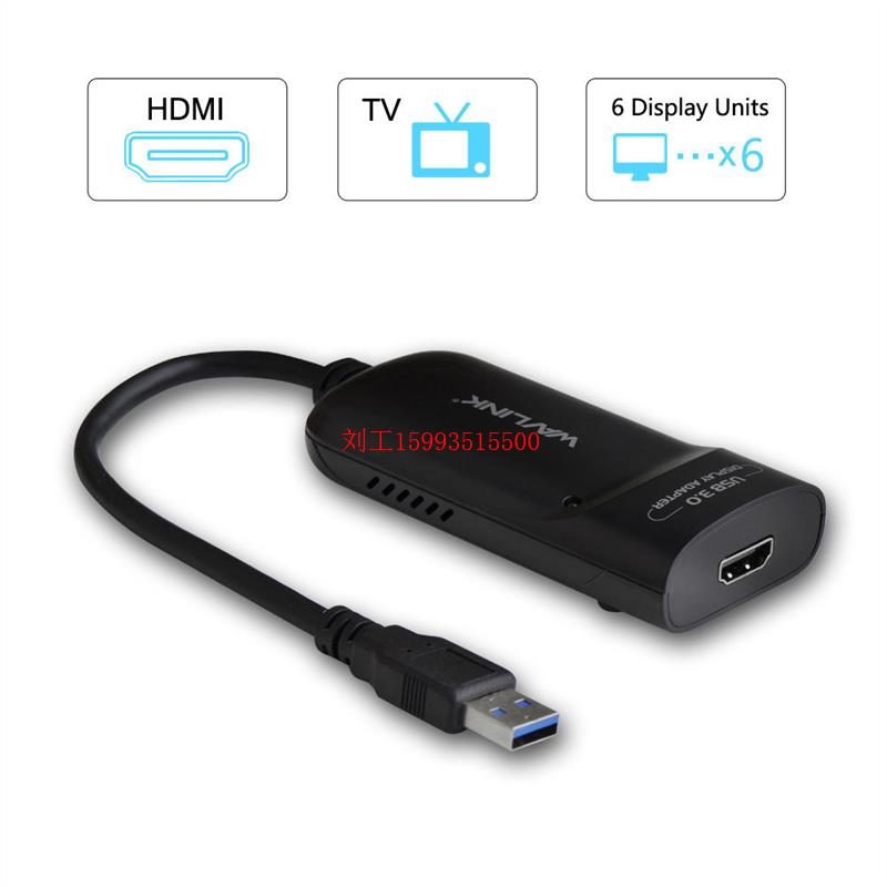 USB 3.0 to HDMI 外置显卡 2K 独立音频输出 麦克风输入 WAVLINK