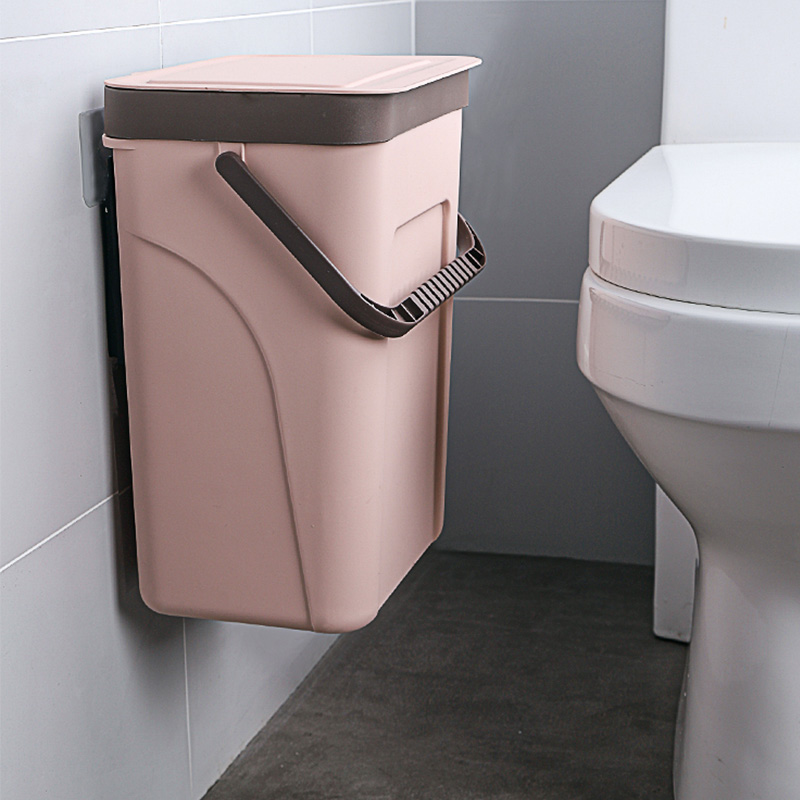 马桶纸篓厕所卫生间家用垃圾桶带盖壁挂式厨房圾圾筒防水防臭窄缝