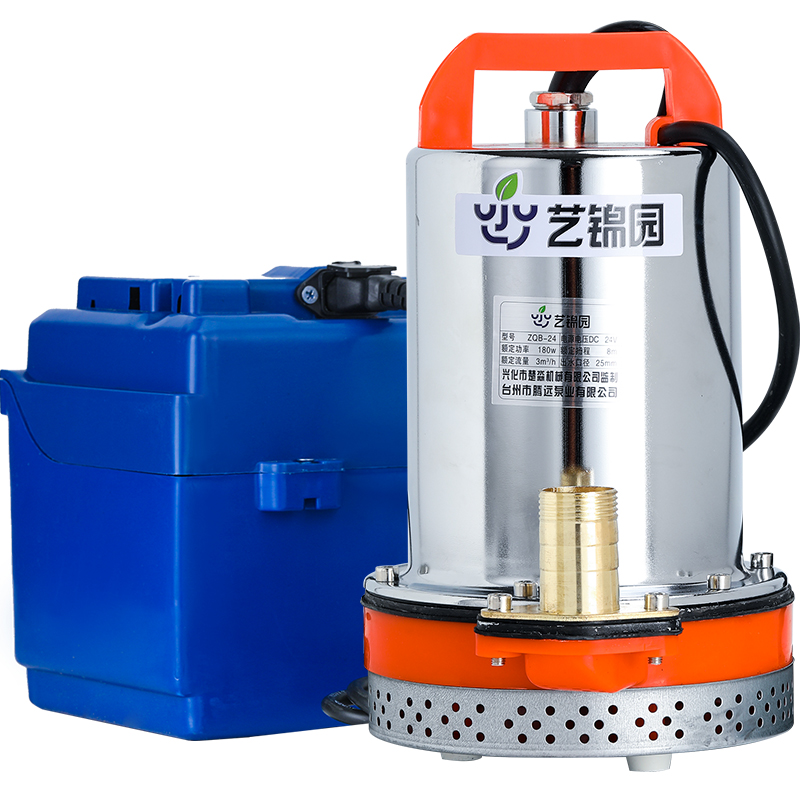 潜水泵充电式水泵家用抽水浇菜12v24v大功率花园便携式户外抽水泵