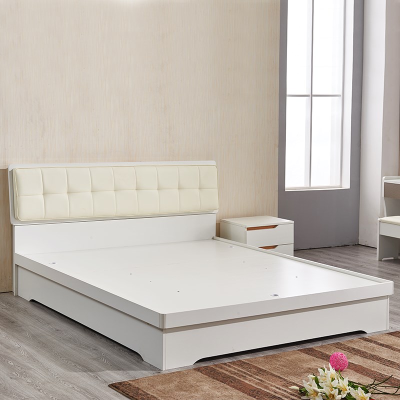 速发板式箱体床北欧卧室1.8米储物床现代简约1.5米双人床榻榻米软