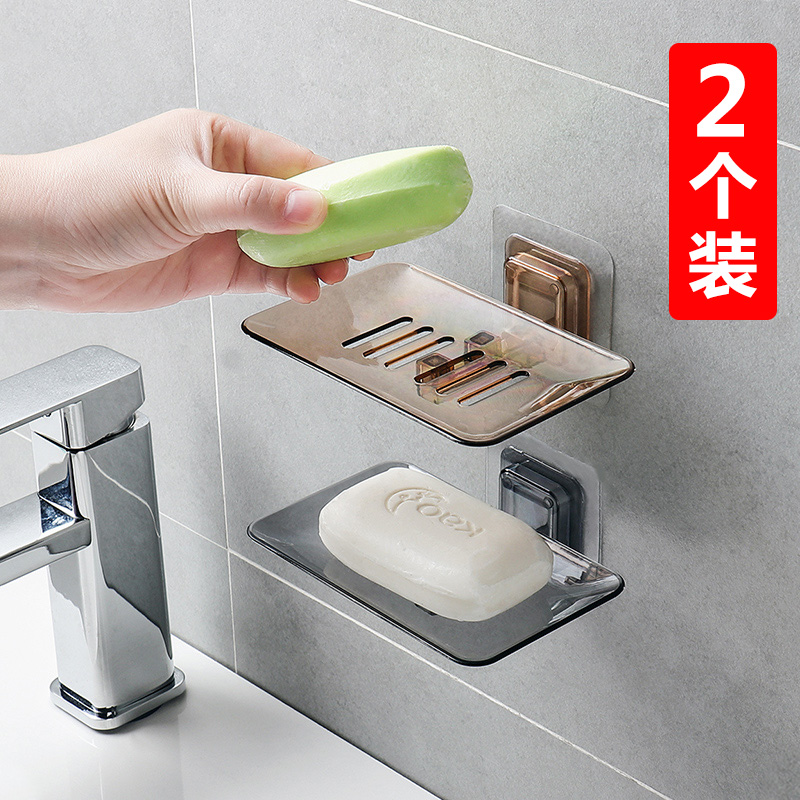 直供壁挂式沥水肥皂盒洗衣皂盒吸盘创意家用卫生间免打孔置物架香