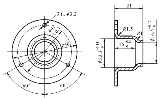 CM091-玻璃升降器外壳二次及三次拉深模具设计冲压模具图纸