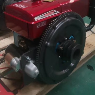免烤单缸柴油机拖拉机改装电启动飞轮齿圈后盖支架减速起动机马达