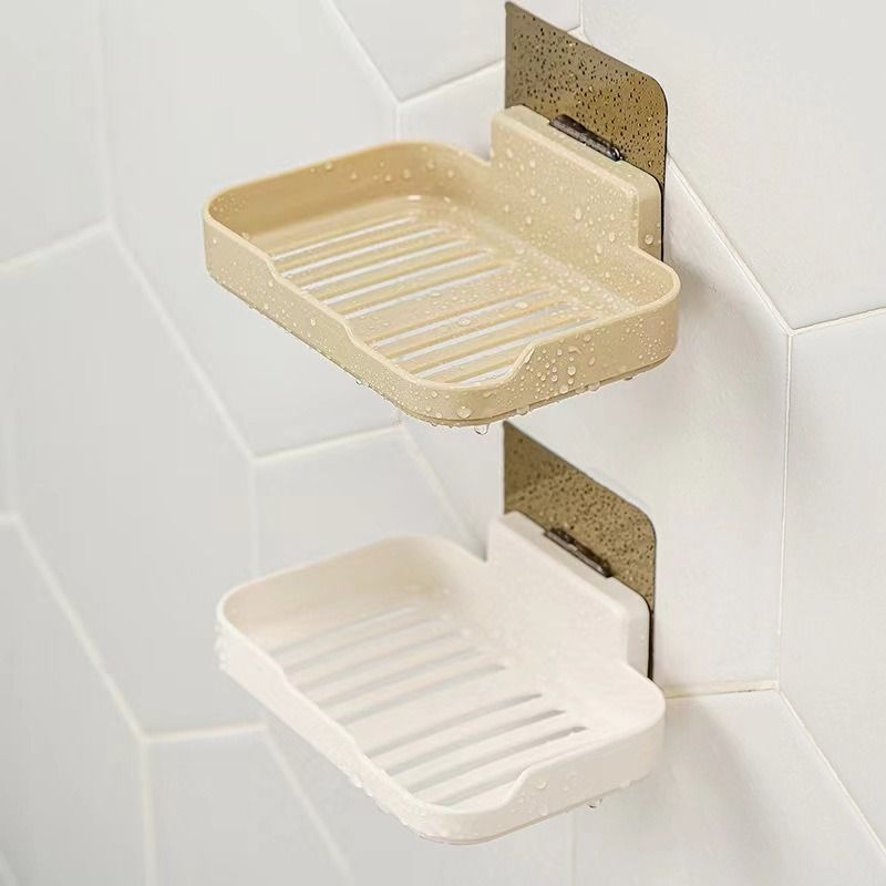 免打孔香皂盒壁挂式粘贴卫生间置物架家用皂盒肥皂盒墙上沥水免钉