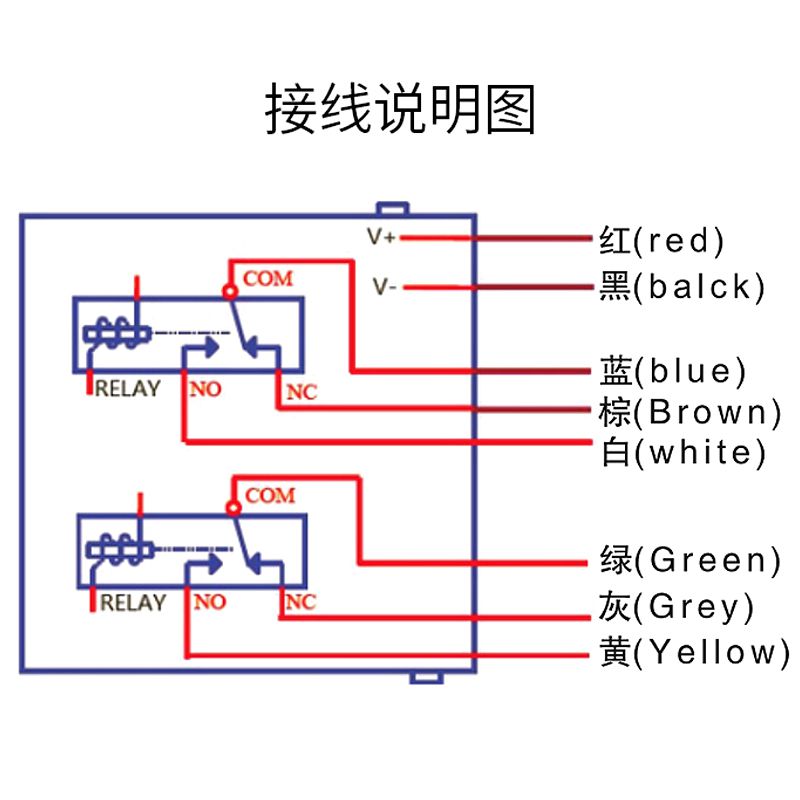 定制双继电器双路输出数显压力表真空电接点压力表负压压力开关控