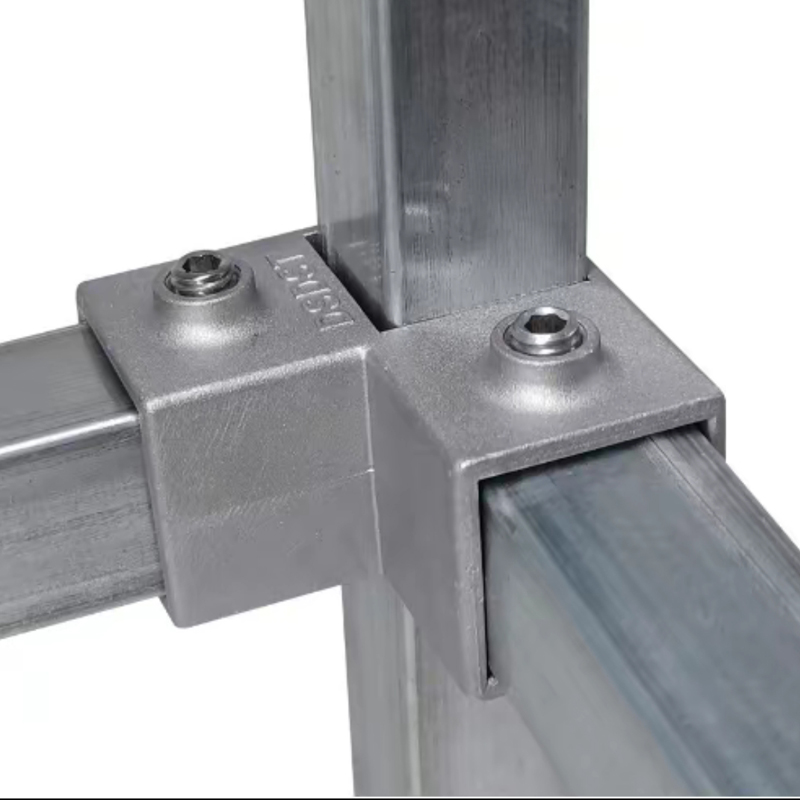 直销25X25mm方管铝合金连接件镀锌不锈钢方管方钢免打孔架子固定