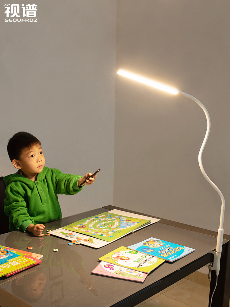 床头夹子学习工作灯护眼夹式led专用儿童书桌可长臂台灯阅读学生