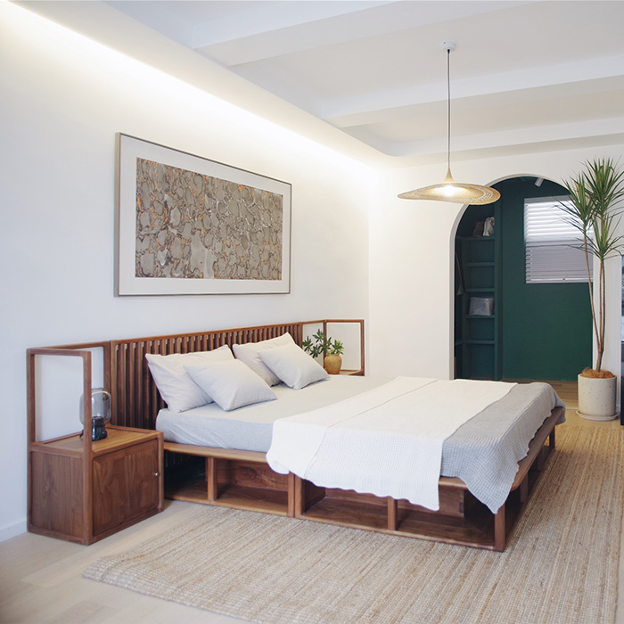 直销大观组合床榻 带箱体收纳 新中式实木现代简约 素元家具