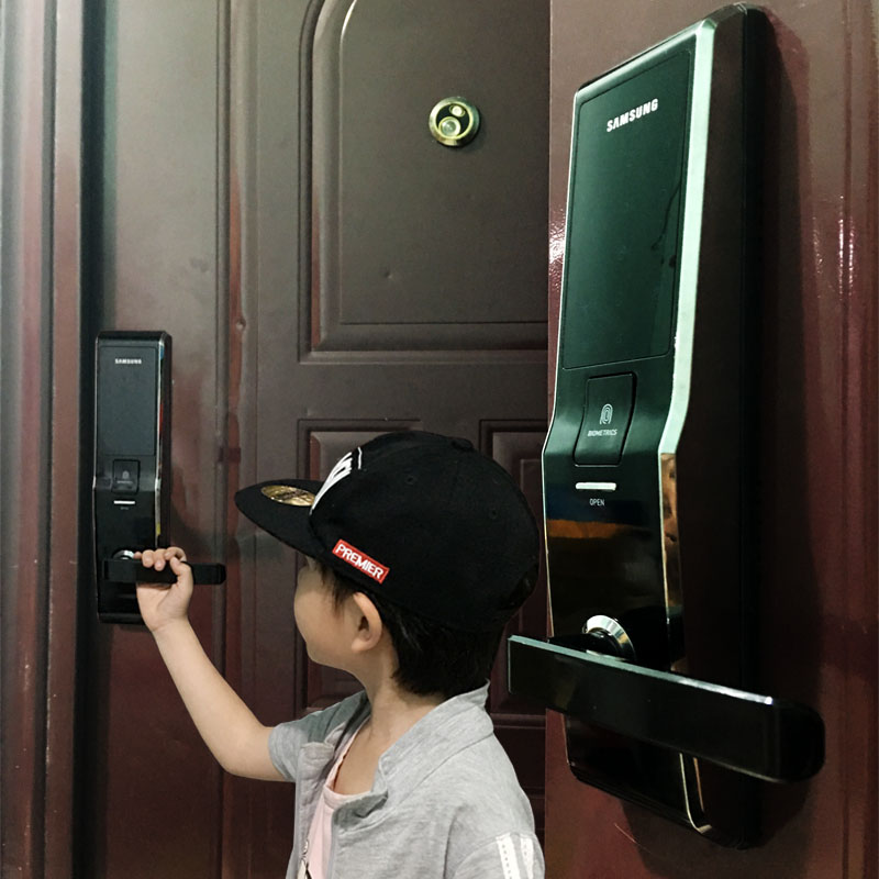 韩国三星5230升级705指纹密码锁电子锁智能锁家用防盗门锁全自动