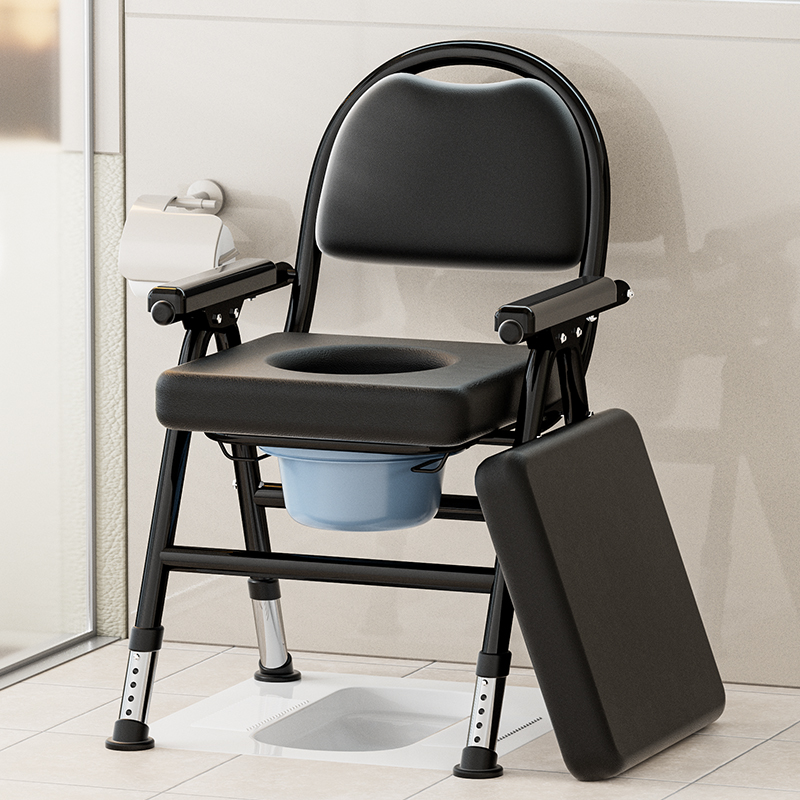 老人座便器移动马桶凳孕妇家用结实折叠厕所神器便携老年人坐便椅