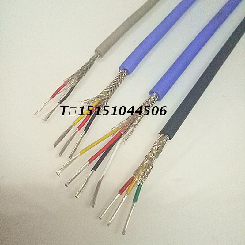 硅胶高温屏蔽电缆铁氟龙绝缘硅橡胶护套3芯0.12/0.2信号线多芯线