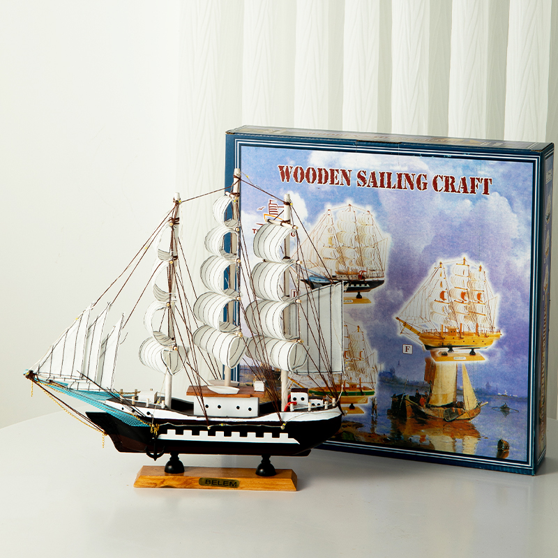 帆船模型开学季一帆风顺家居客厅装饰品摆件酒柜玄关书架桌面摆设