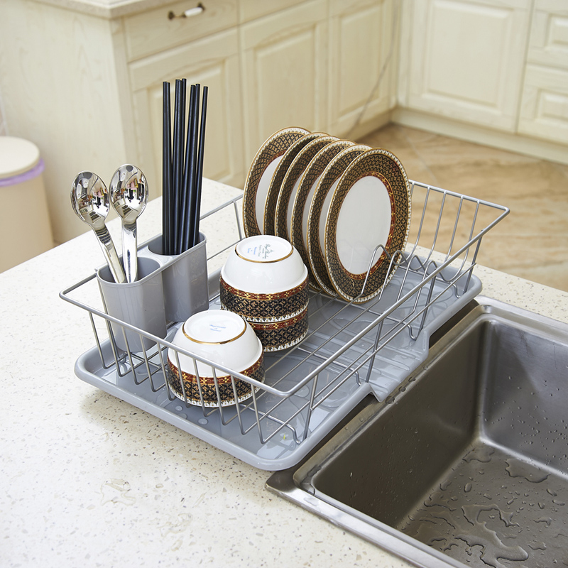 厨房大号碗筷沥水架单层大容量碟架厨具装碗厨房碗筷置物架放碗架