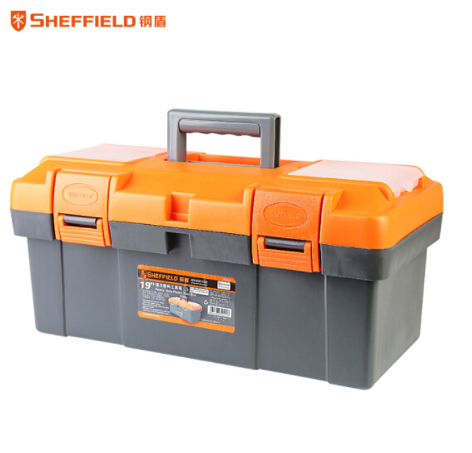 收纳箱 钢盾S024006 19英寸工具箱加强型工业级PP塑料多功能收纳