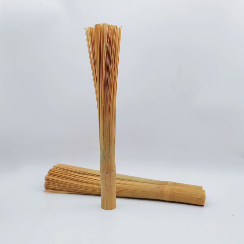 竹子洗锅刷天然长柄厨房用刷家务清洁工具复古简约竹子刷把筅灶台