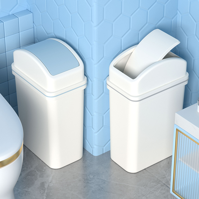 垃圾桶卫生间厕所家用2024新款摇盖客厅带盖夹缝超窄10cm翻盖纸篓