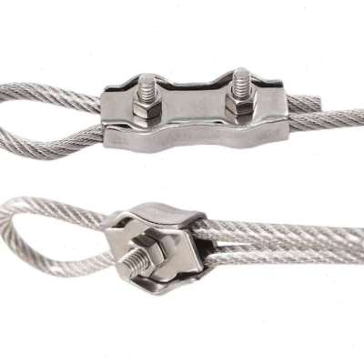 304不锈钢钢丝绳单夹双夹卡扣绳夹绳卡线夹子紧固夹头刹车线锁扣