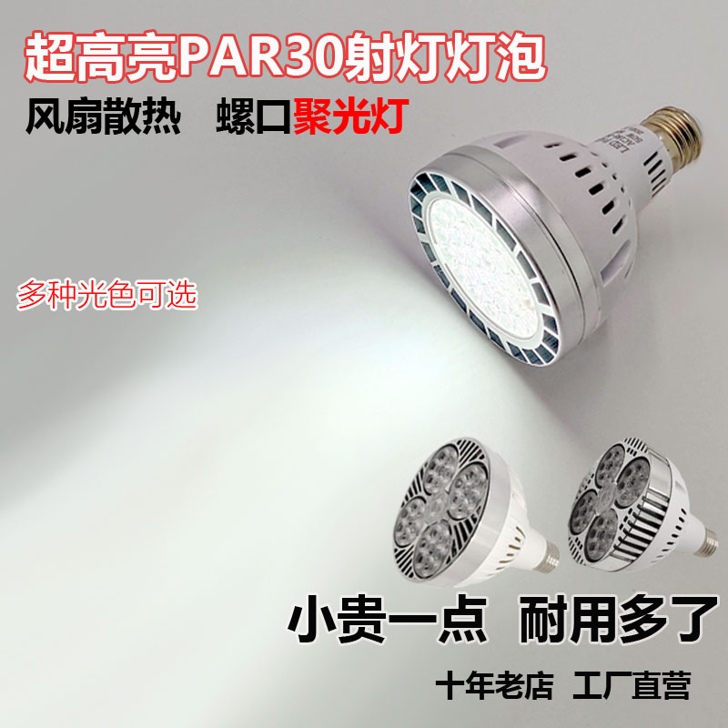 led老式可换射灯灯泡par30轨道灯光源商用cob螺纹嵌入式灯芯可换