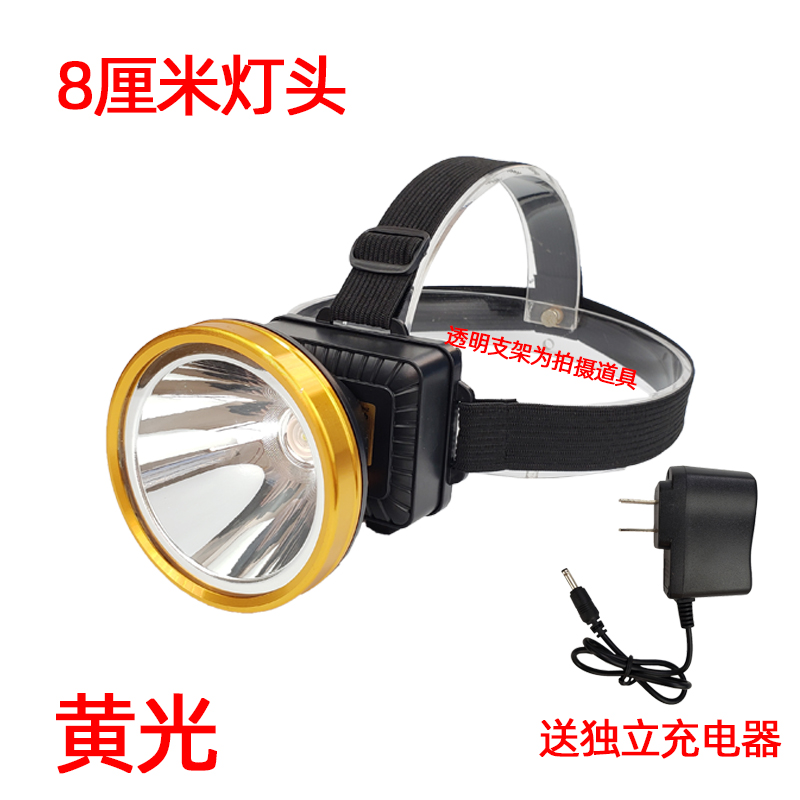 新款头灯强光充电超亮头戴式手电筒探照灯大功率照明户外头顶钓鱼