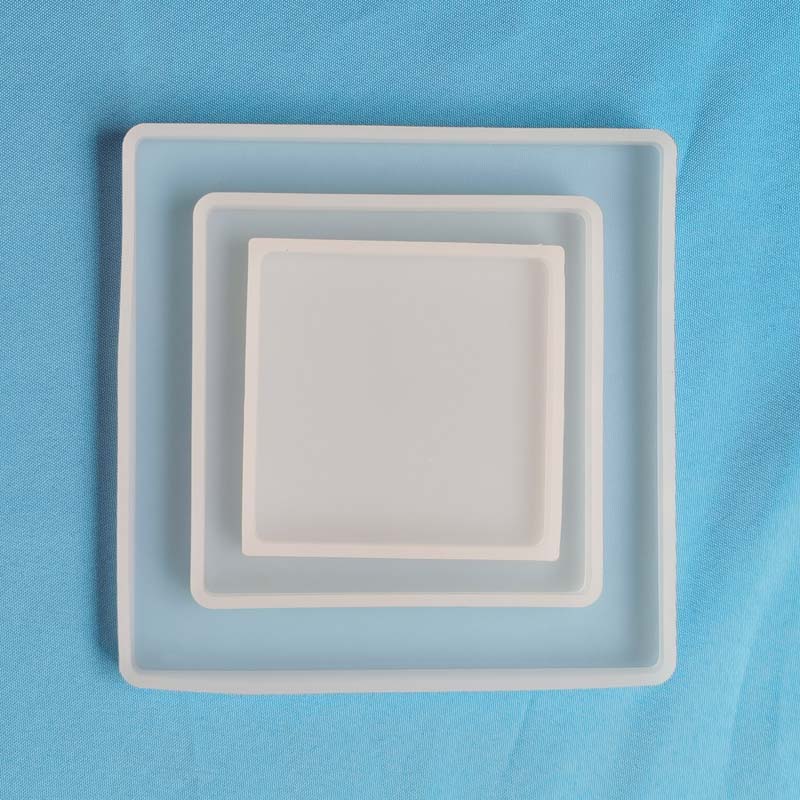 正方形滴胶模具 手工DIY树脂水晶ab胶摆台杯垫托盘硅胶磨具配件
