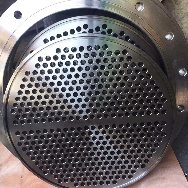 不锈钢304 316L折流板异形法兰压力容器筛孔换热器管板DN800PN16