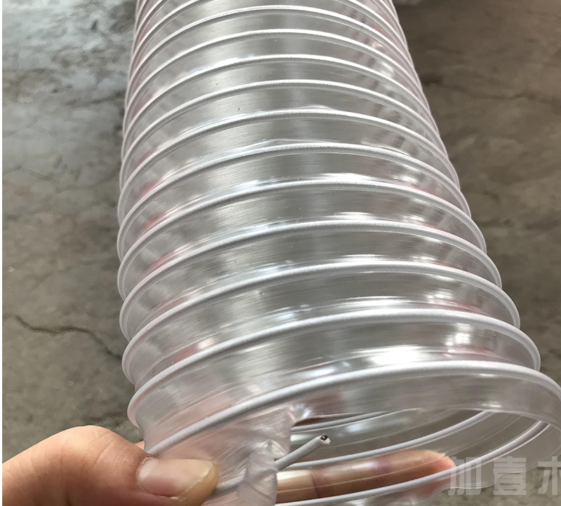 PVC工业吸尘管透明波纹软管木工雕刻机通风管塑料管排气管除尘管