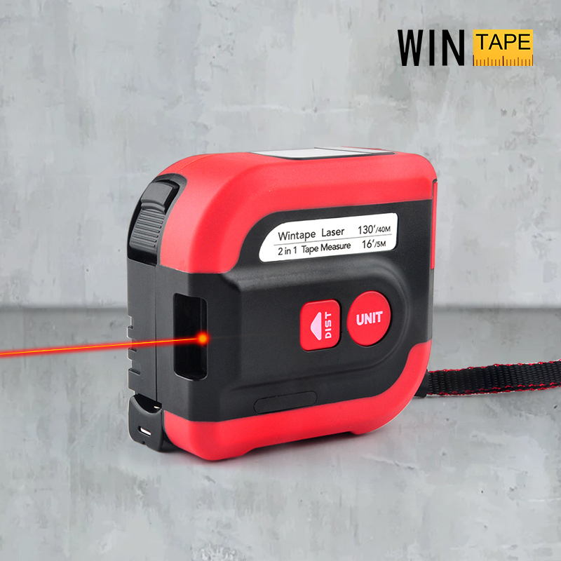 wintape激光测距仪二合一卷尺便携式高精度电子尺红外线户外工具