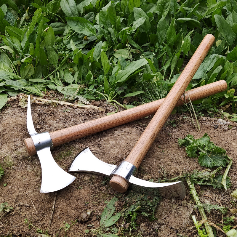 不锈钢镐斧便携刨砍两用小号锄头松土挖树桩盆景工具一体淬火冰镐
