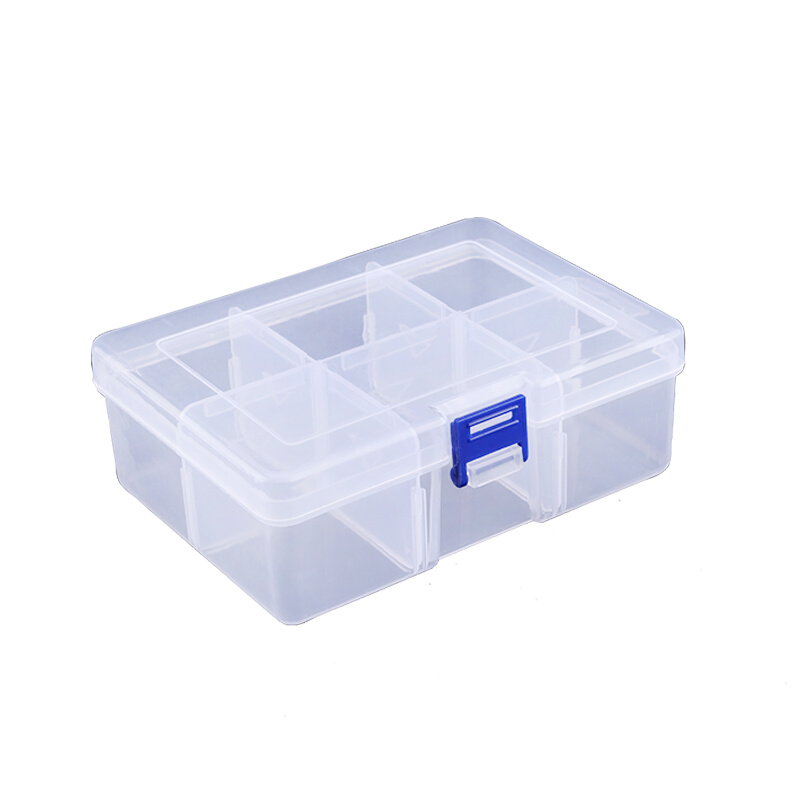 零件盒塑料透明工具分类箱电子元器件收纳样品格子带盖小螺丝盒子